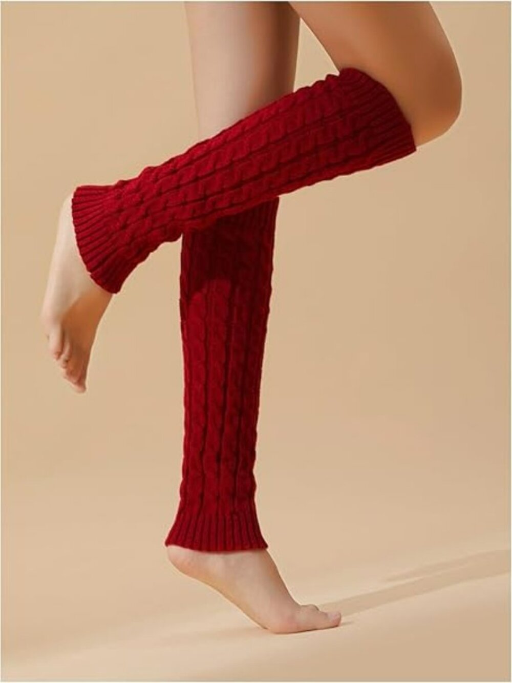 Y2K Women's Leg Warmers Y2K Solid Rib Knit Long Socks -‎ New
